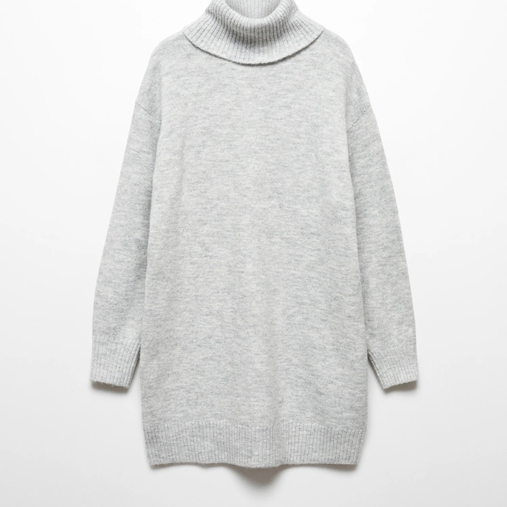 Simons Gray Turtleneck Midi Dress